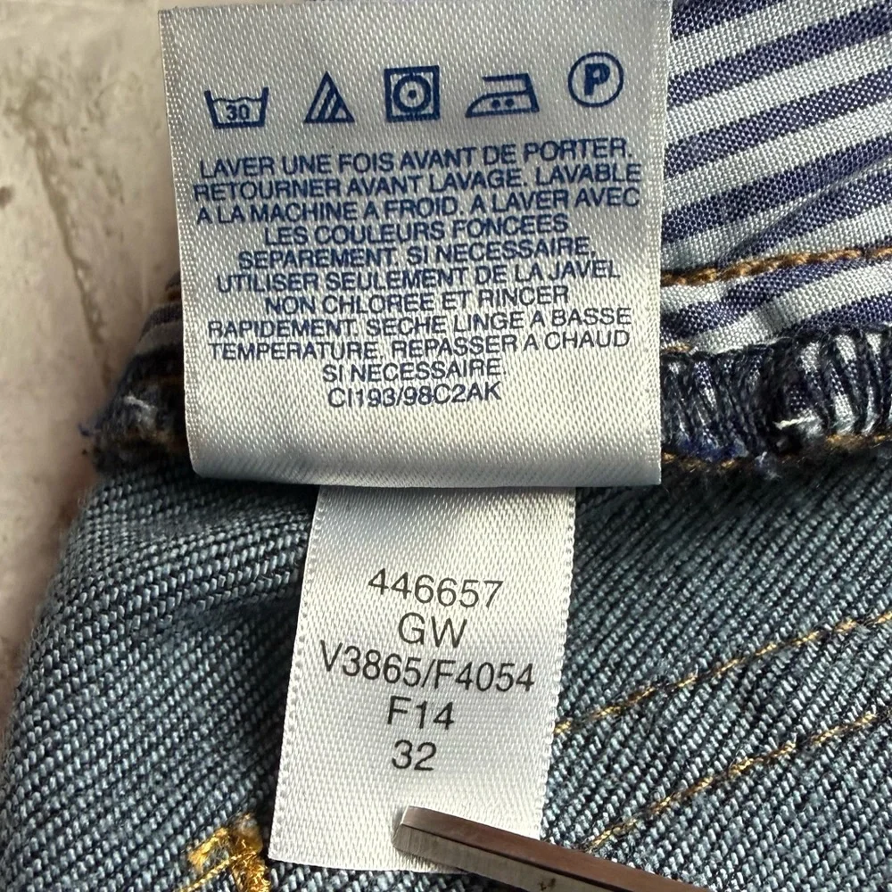 Lands' End Jeans 8 Blue Dark Wash Straight Leg Fit 2 Stretch Denim NEW NWOT😍 - Picture 10 of 13